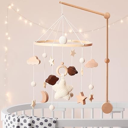 Boho Baby Mobile,Mobile for Crib,Neutral Baby Crib Mobile,Boho Nursery Decor
