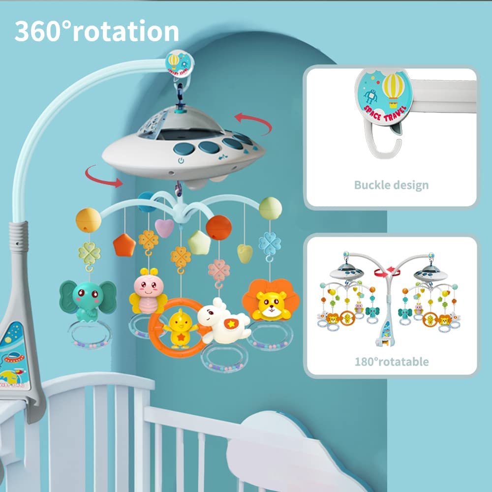 Music and Lights, Mobile for Crib with Remote Control, Rotation