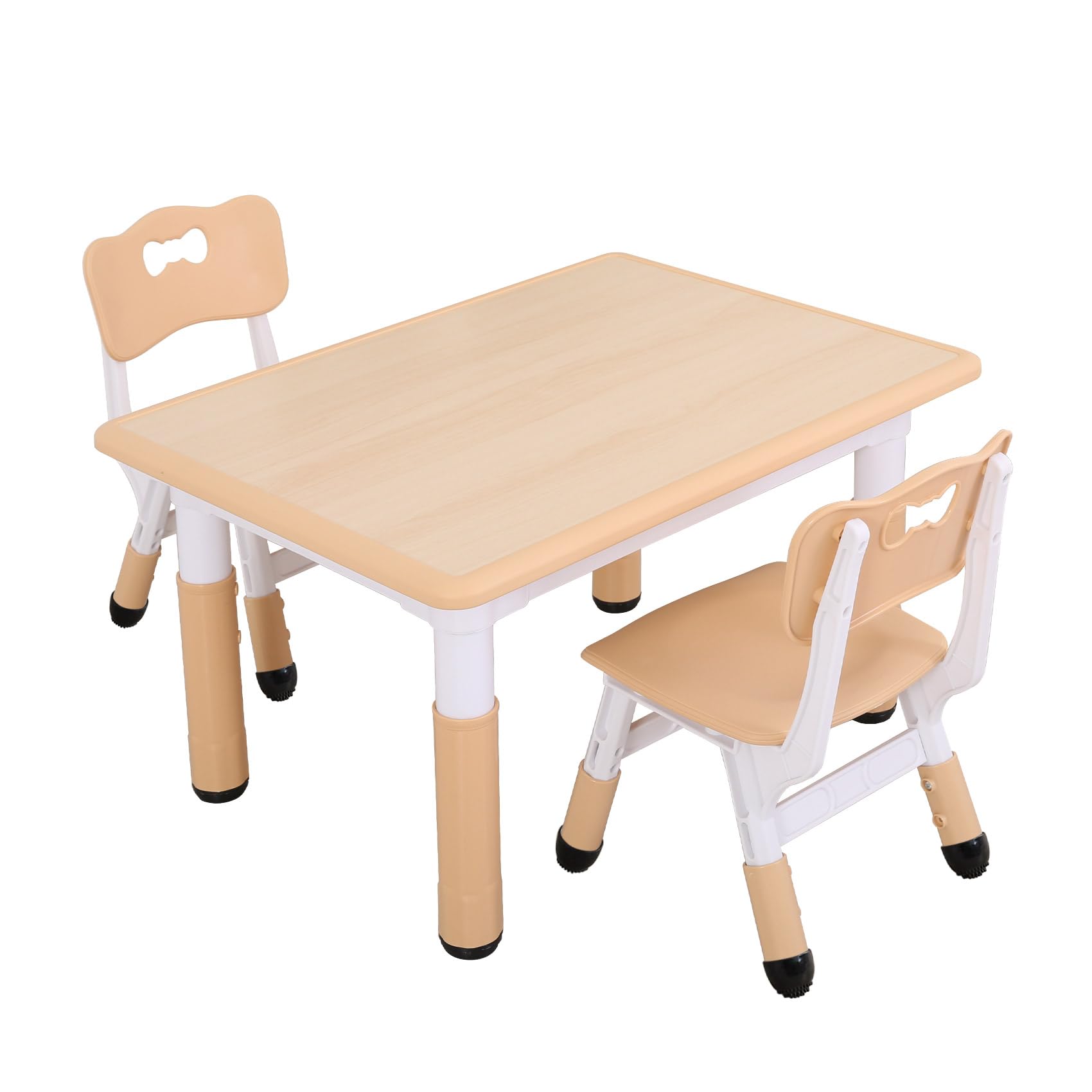 Kids Table and Chairs Set, Height Adjustable Toddler Study Table and Chairs