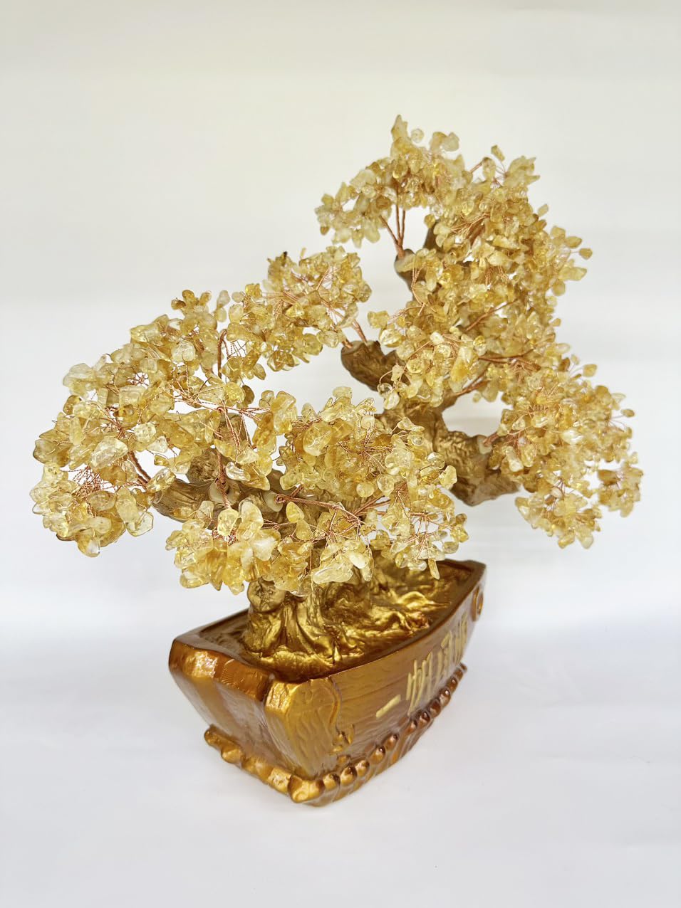 Citrine Crystal Bonsai Tree Feng Shui Money Tree 19.7 Inch