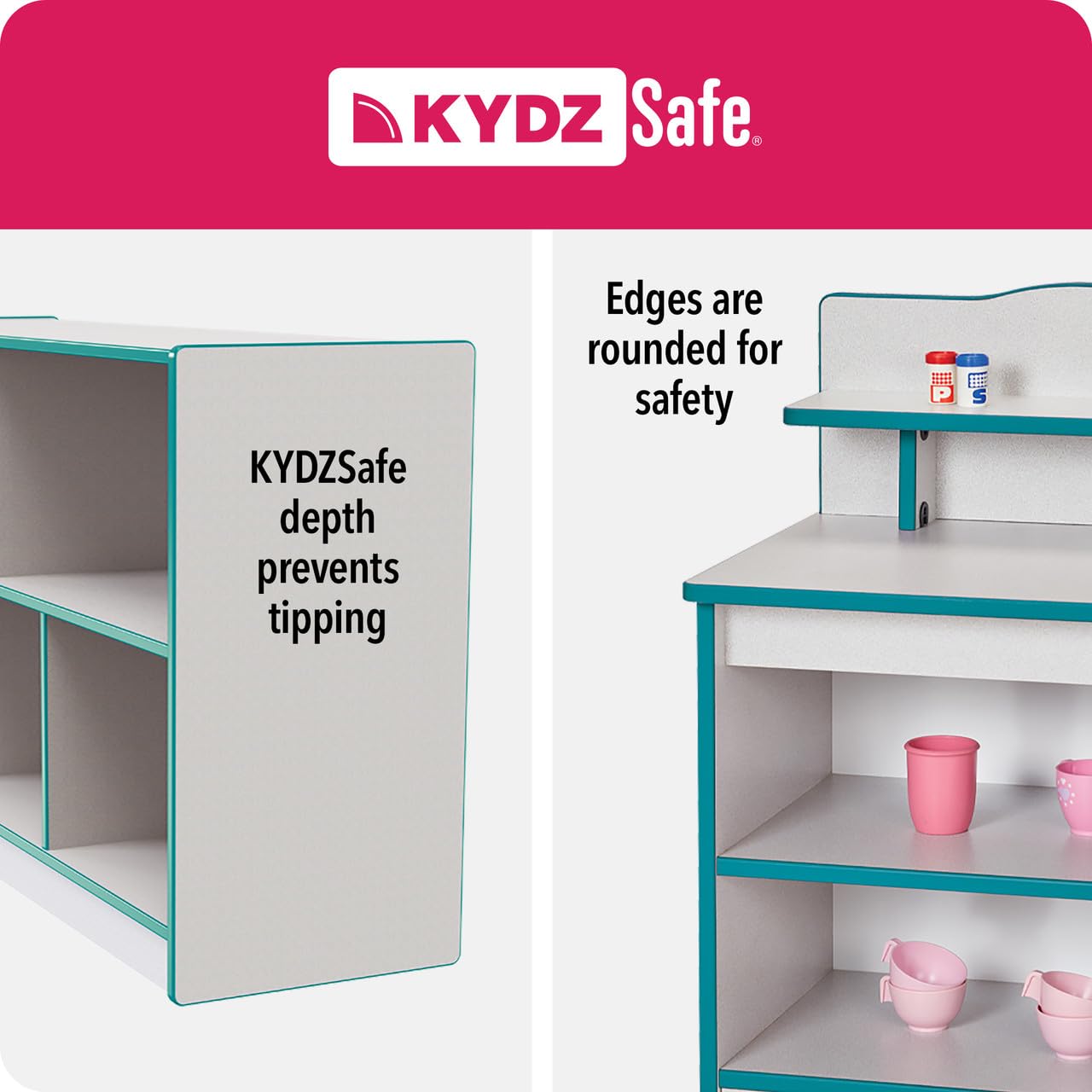 Diaper Changing Table with Pull-Out Stairs and Storage Cubbies