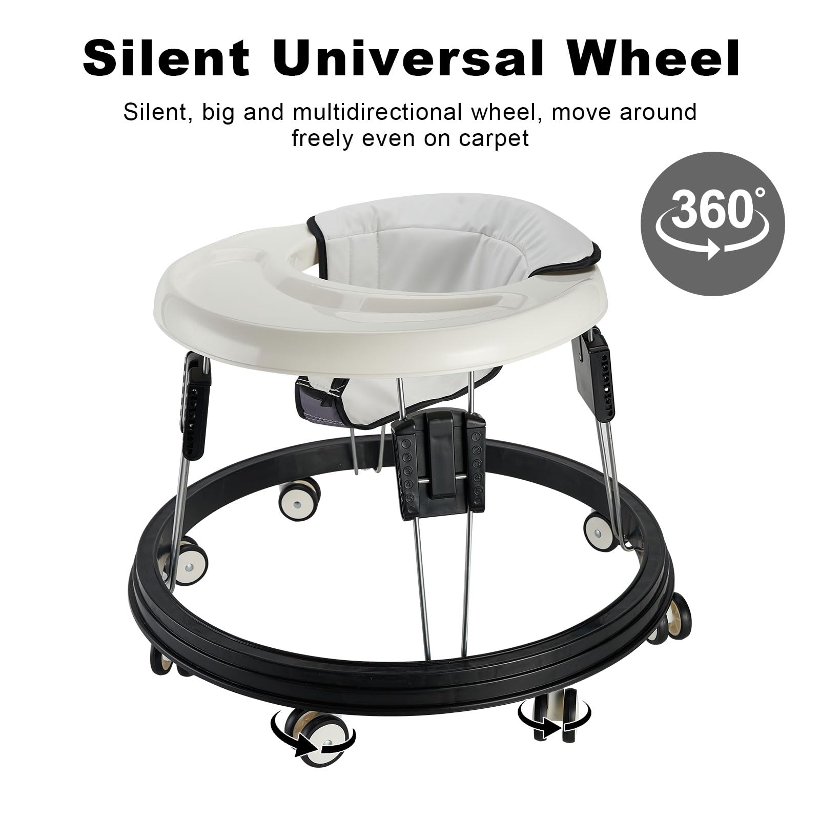 Adjustable Baby Walker with Easy Clean Tray
