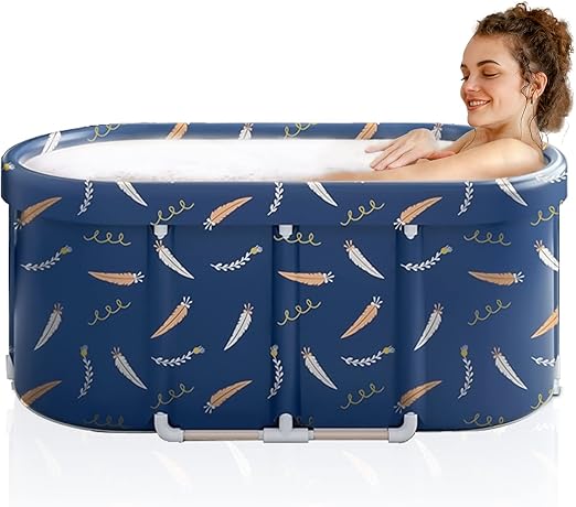 Foldable Freestanding Bathtub,Japanese Soaking Tub,Shower Stall Tub