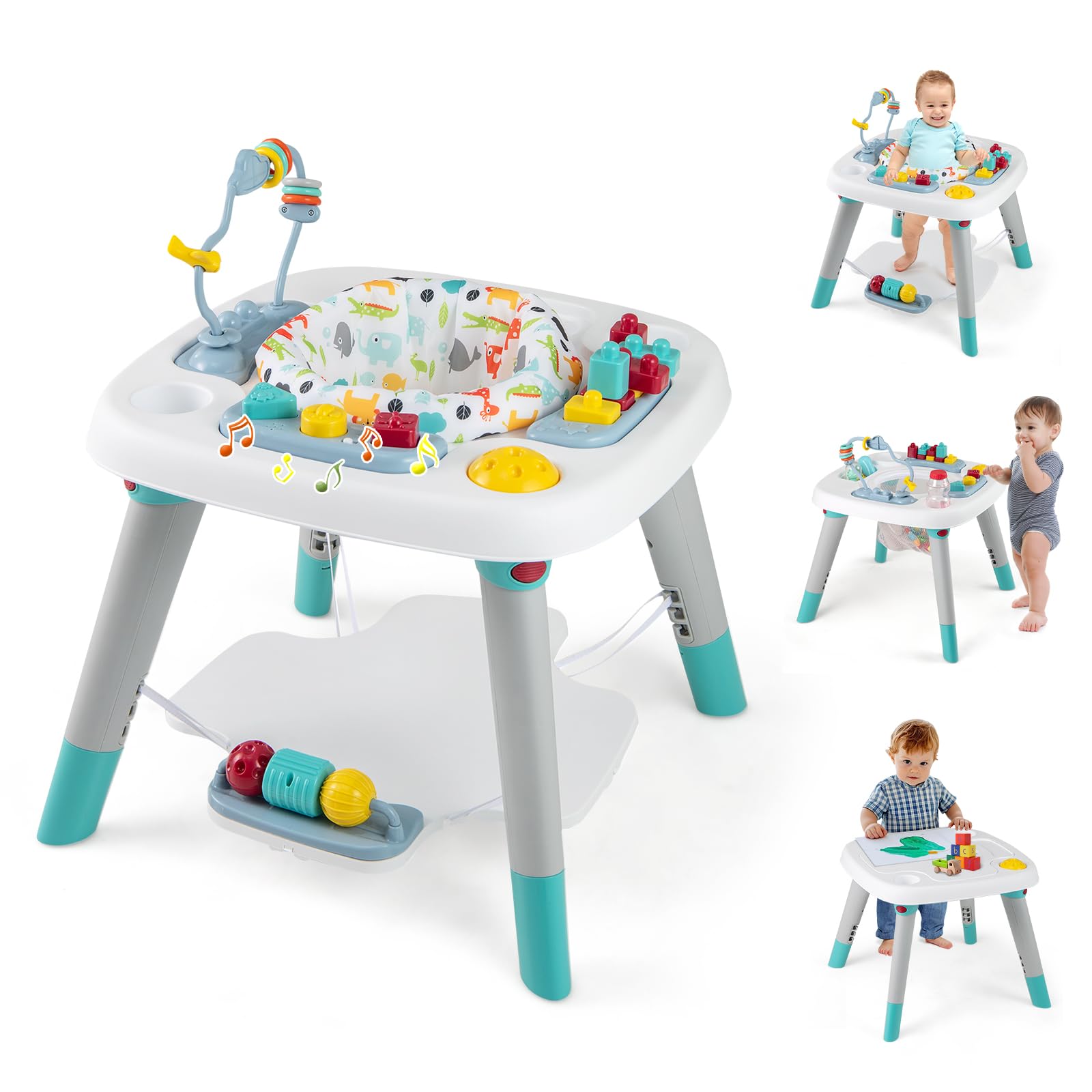 6-in-1 Baby Activity Center, Baby Jumper & Interactive Play Table