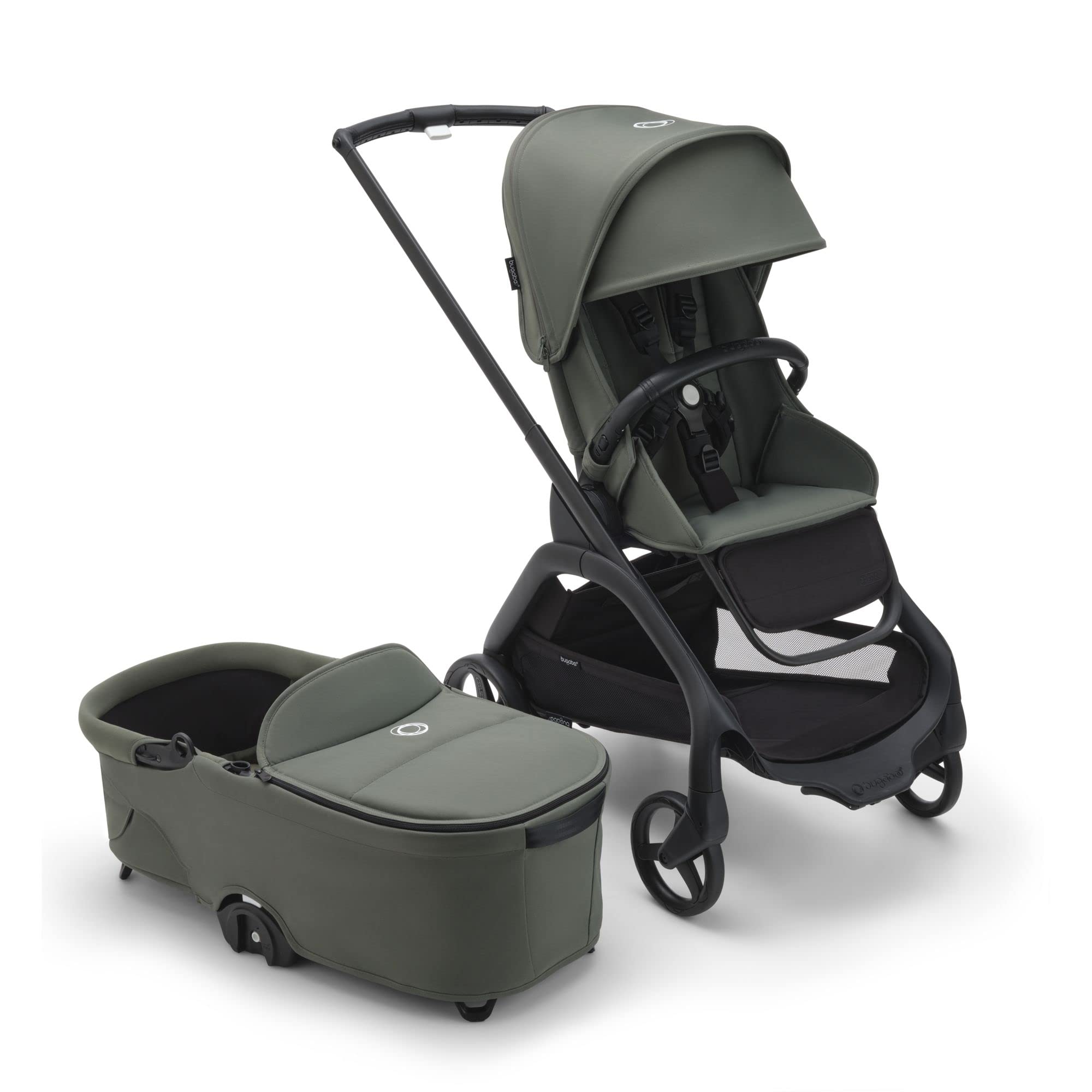 Dragonfly City Stroller with Full-Size Baby Bassinet and Toddler Seat