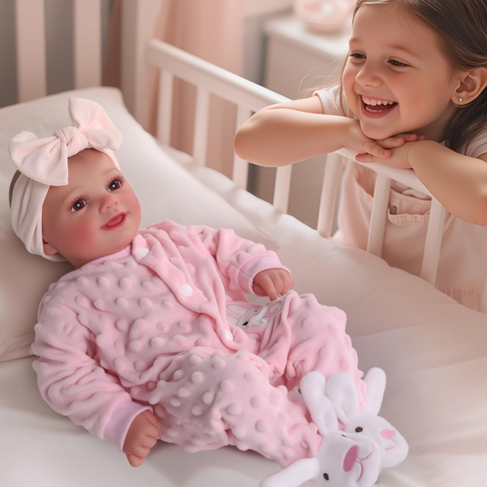 Reborn Baby Dolls Sunny - 17Inch Cute Soft Vinyl Realistic Baby Doll