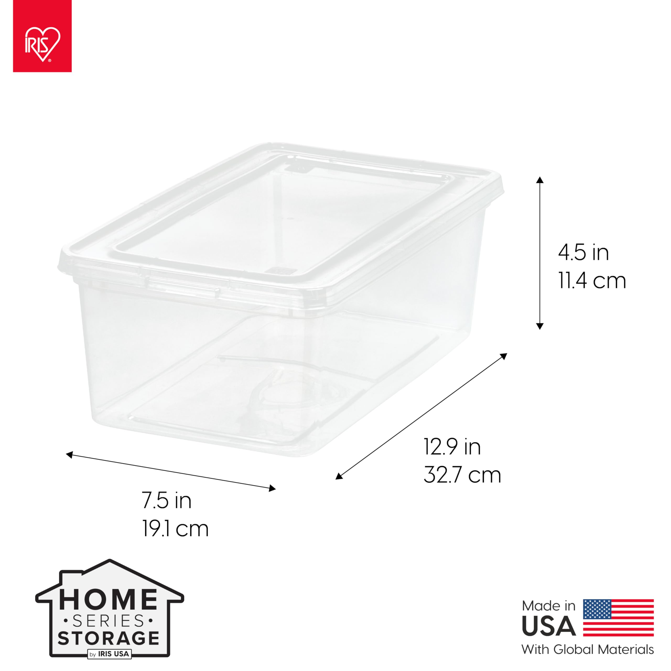 6 Quart Clear Storage Bins with Lids - 20 Pack Stackable Containers