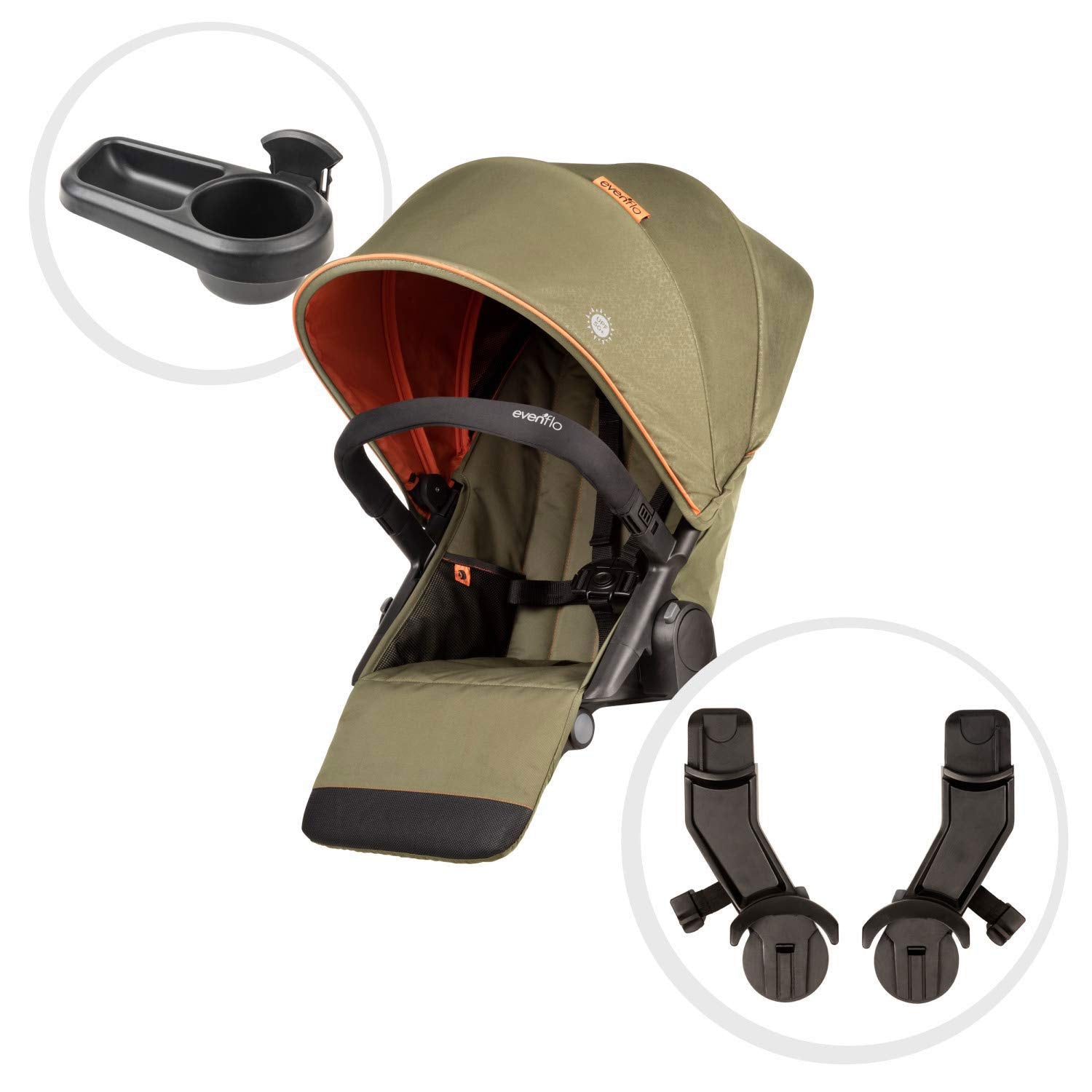 Pivot Xplore Stroller Wagon Second Seat, Gypsy Olive Green