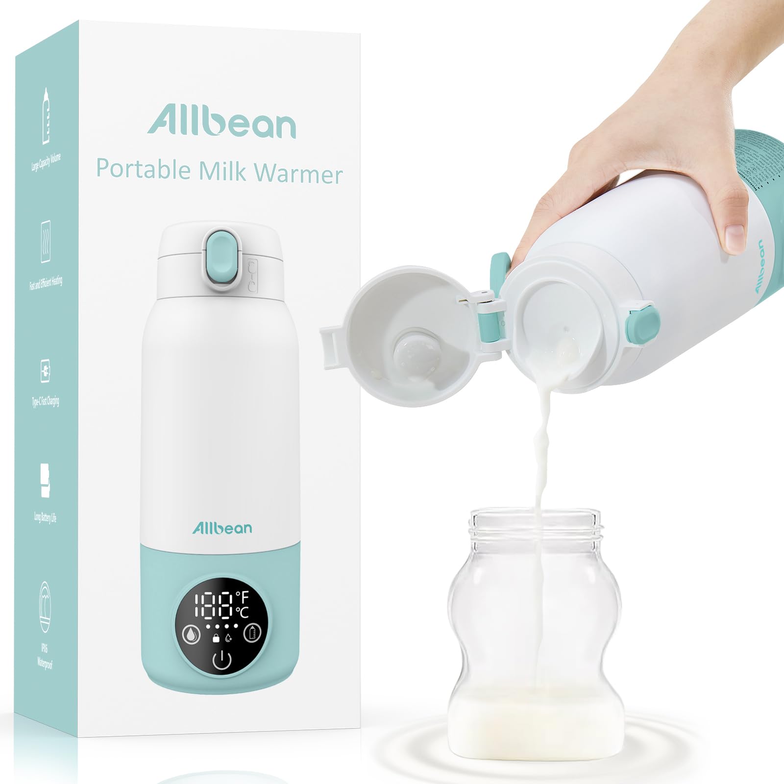 Portable Bottle Warmer -Dual Heating Modes for Breast Milk & Water
