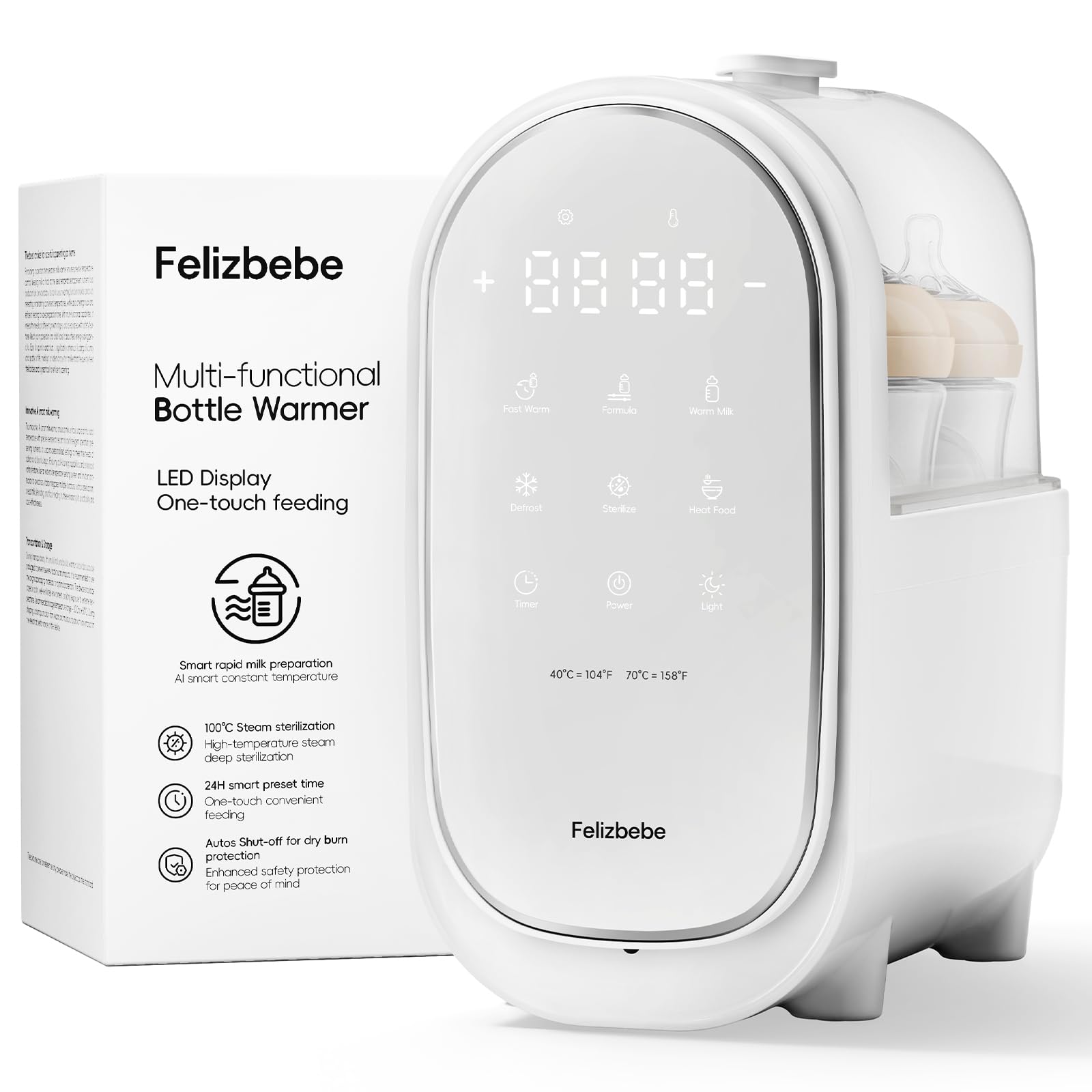 Bottle Warmer for Breastmilk, 11-in-1 Double Bottle Warmer Large Touchscreen