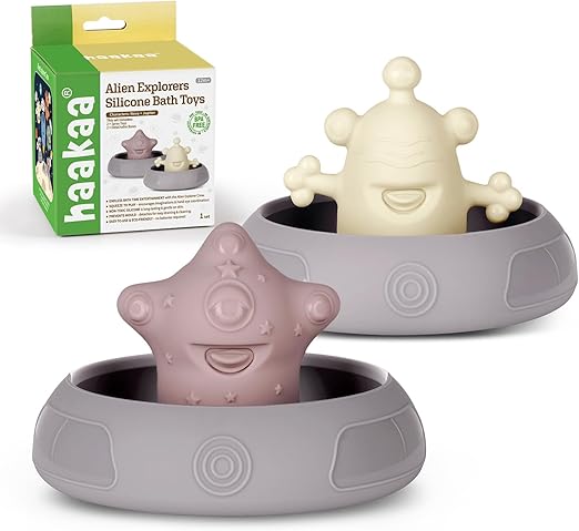Alien Explorers Baby Bath Toys, Food Grade Silicone Toddler Bath Toys