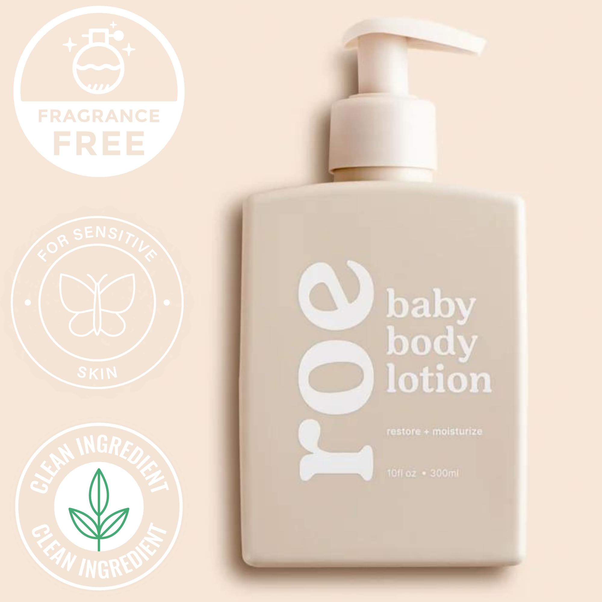 Baby Lotion Moisturizer Fragrance-Free | Great For Sensitive