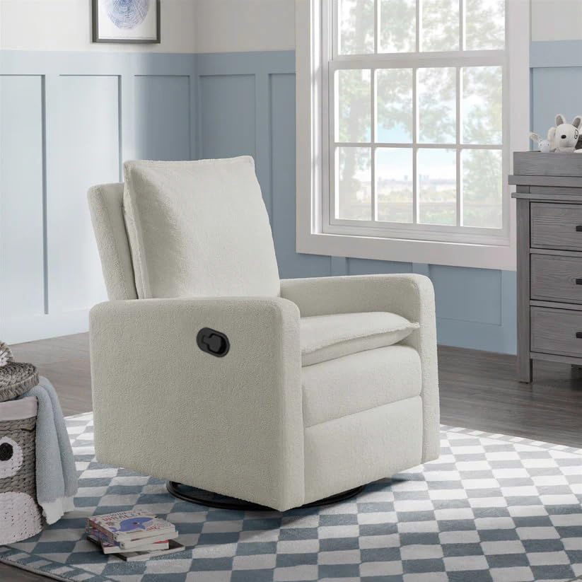 Upholstered Swivel Glider Recliner Nursery Chair
