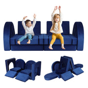 12PCS Modular Toddler Play Couch Kit, Multifunctional Foam Play Couch Fold Out