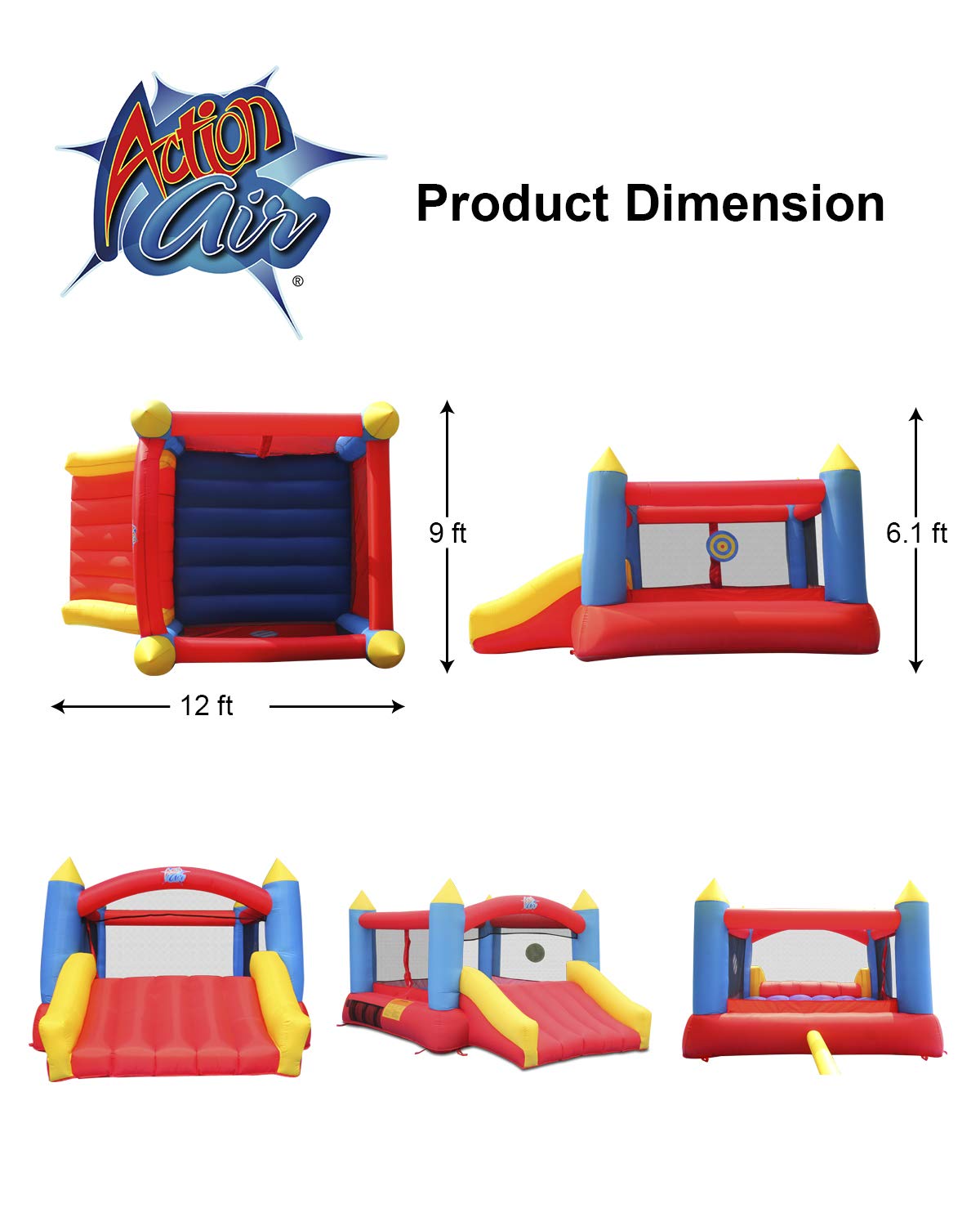 Kids Inflatable Bounce House with Slide