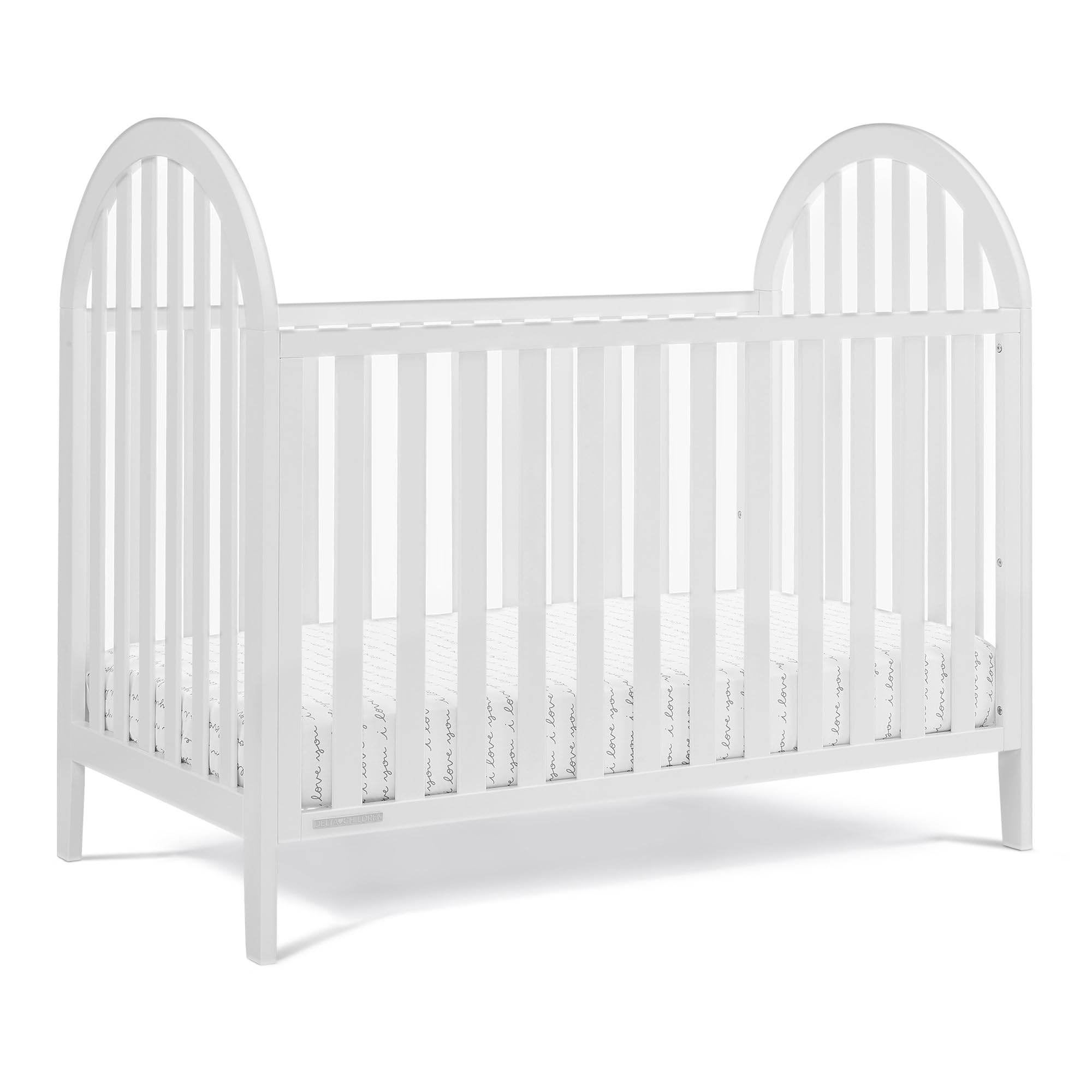 Milano 4-in-1 Convertible Crib - Greenguard Gold Certified, Bianca White