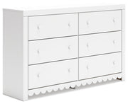 Ashley Mollviney Coastal 6-Drawer Dresser with Safety Stop