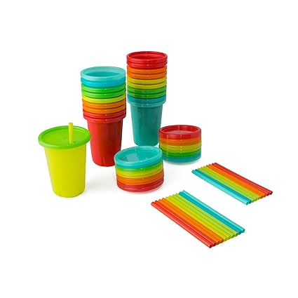 Years Take & Toss Spill Proof Sippy Cups - Rainbow Party Pack
