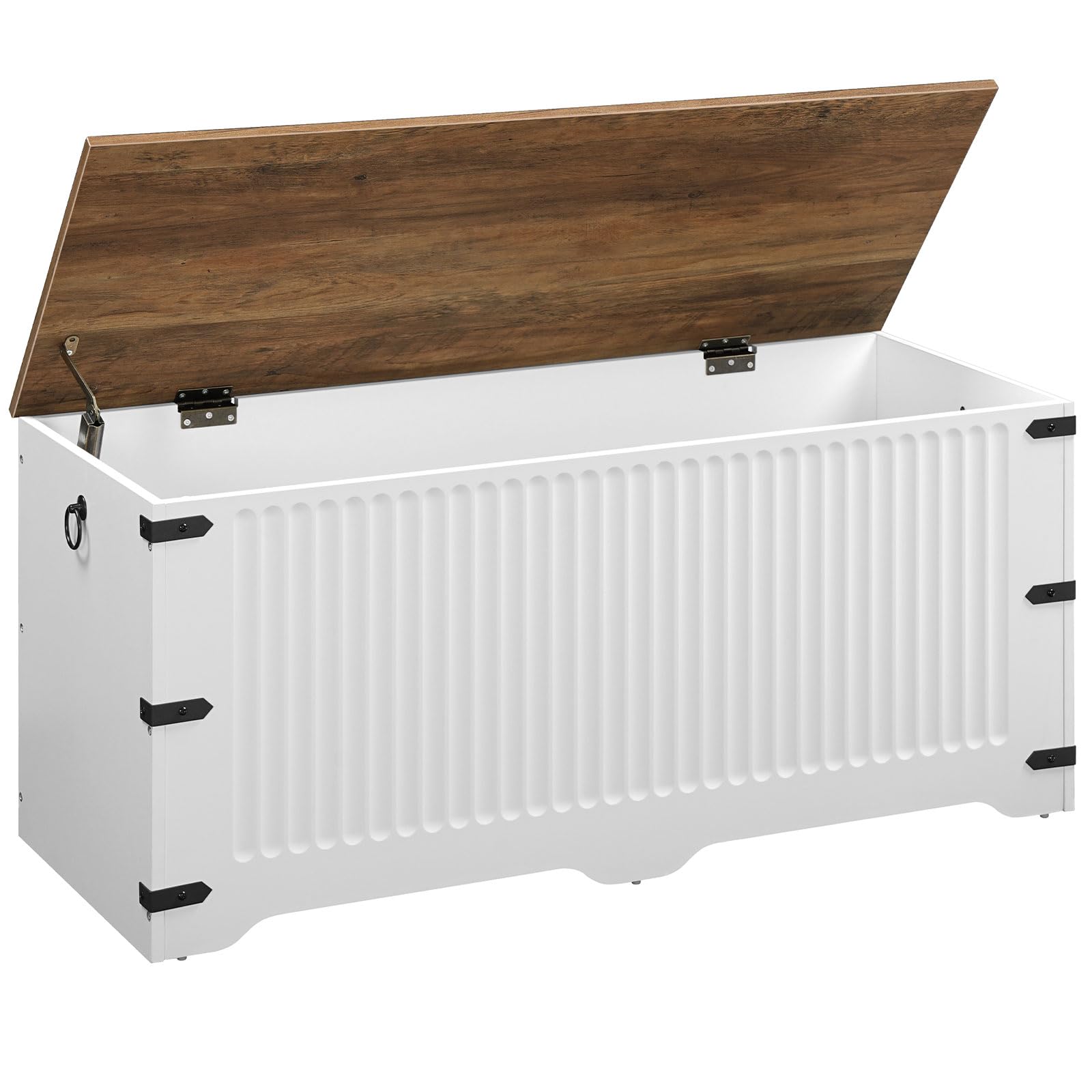 Storage Bench, Toy Box Organizer, Toy Chest with Safety Hinge