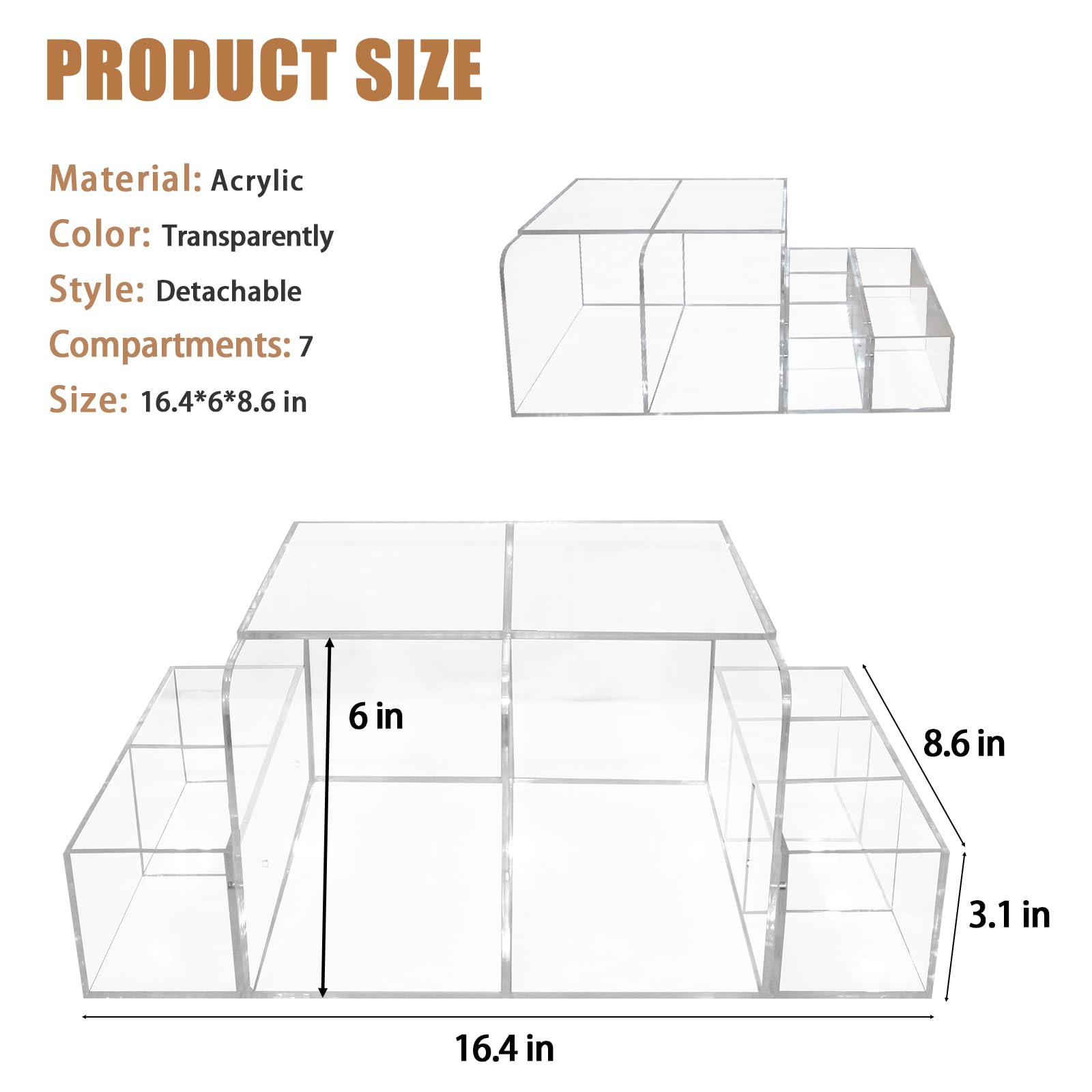 Acrylic Diaper Caddy Organizer for Changing Table