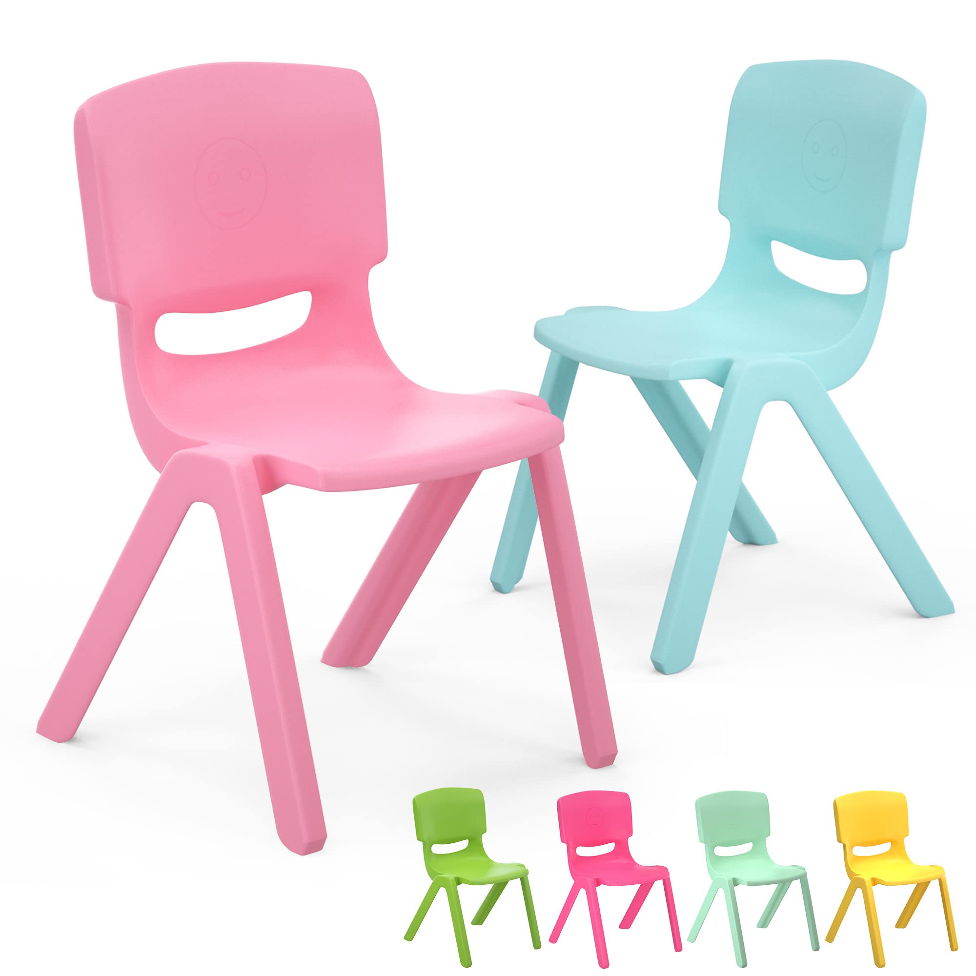 6PCS Colorful School Stackable School Chairs with 11inch Seat
