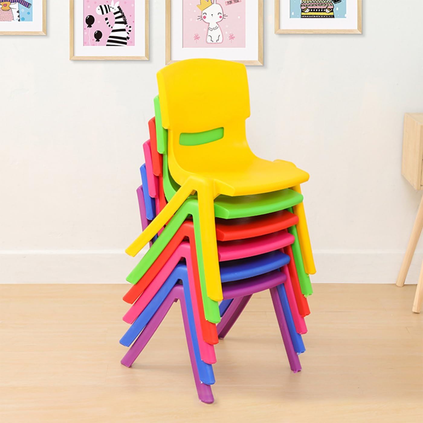 Stackable Kids School Chairs Set of 6