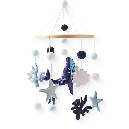 Baby Crib Mobile Bear Nursery Mobile for Boys Girls Teddy Velvet Mobile Nursery