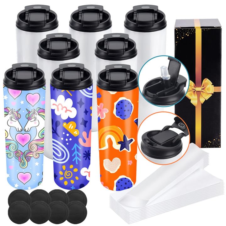 12 Pack 12 oz Sublimation Sippy Cups and 8 Pack 20 oz Sublimation Water Bottle