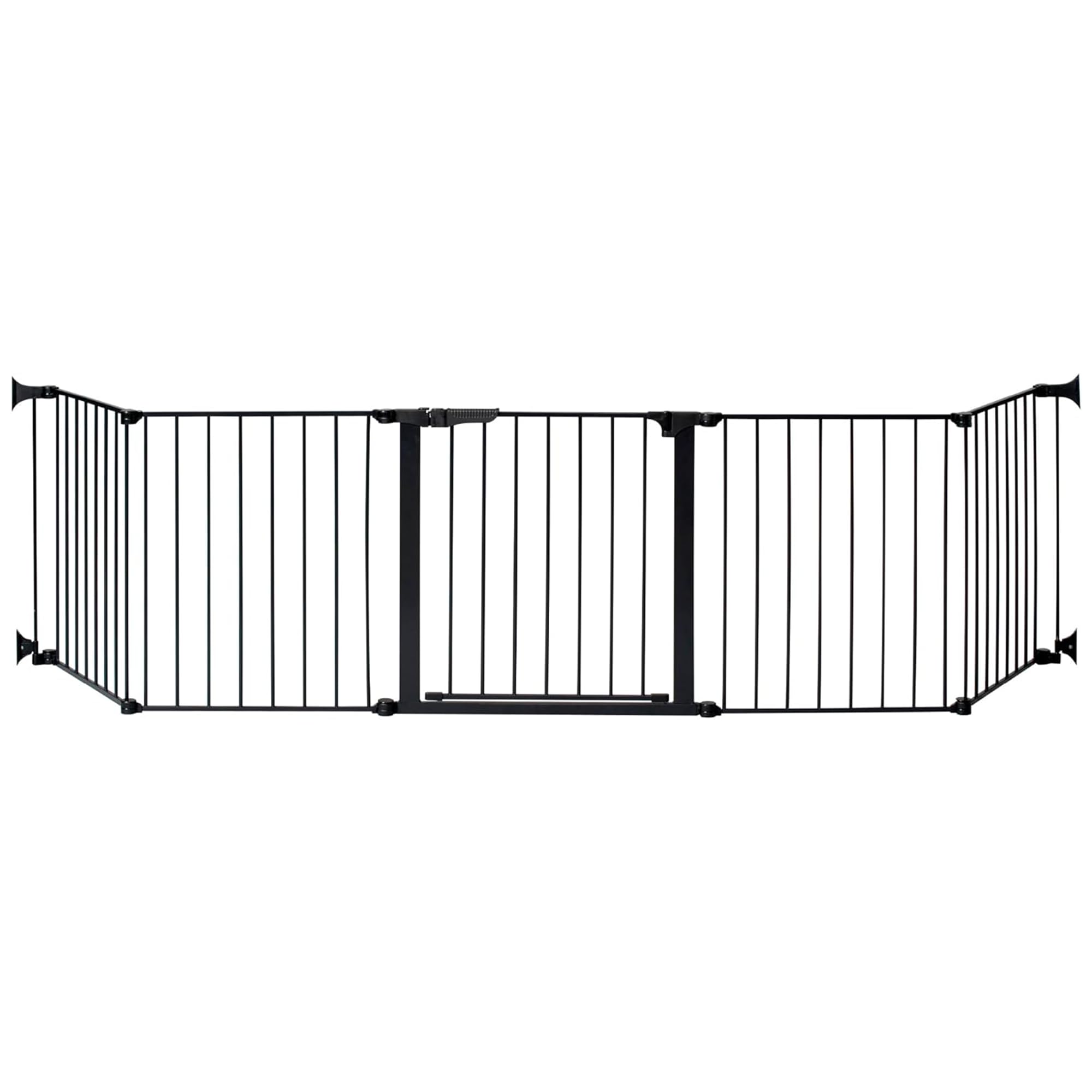 Custom Fit Auto-Closing Fireplace Safety Gate - Adjustable Hearth Enclosure