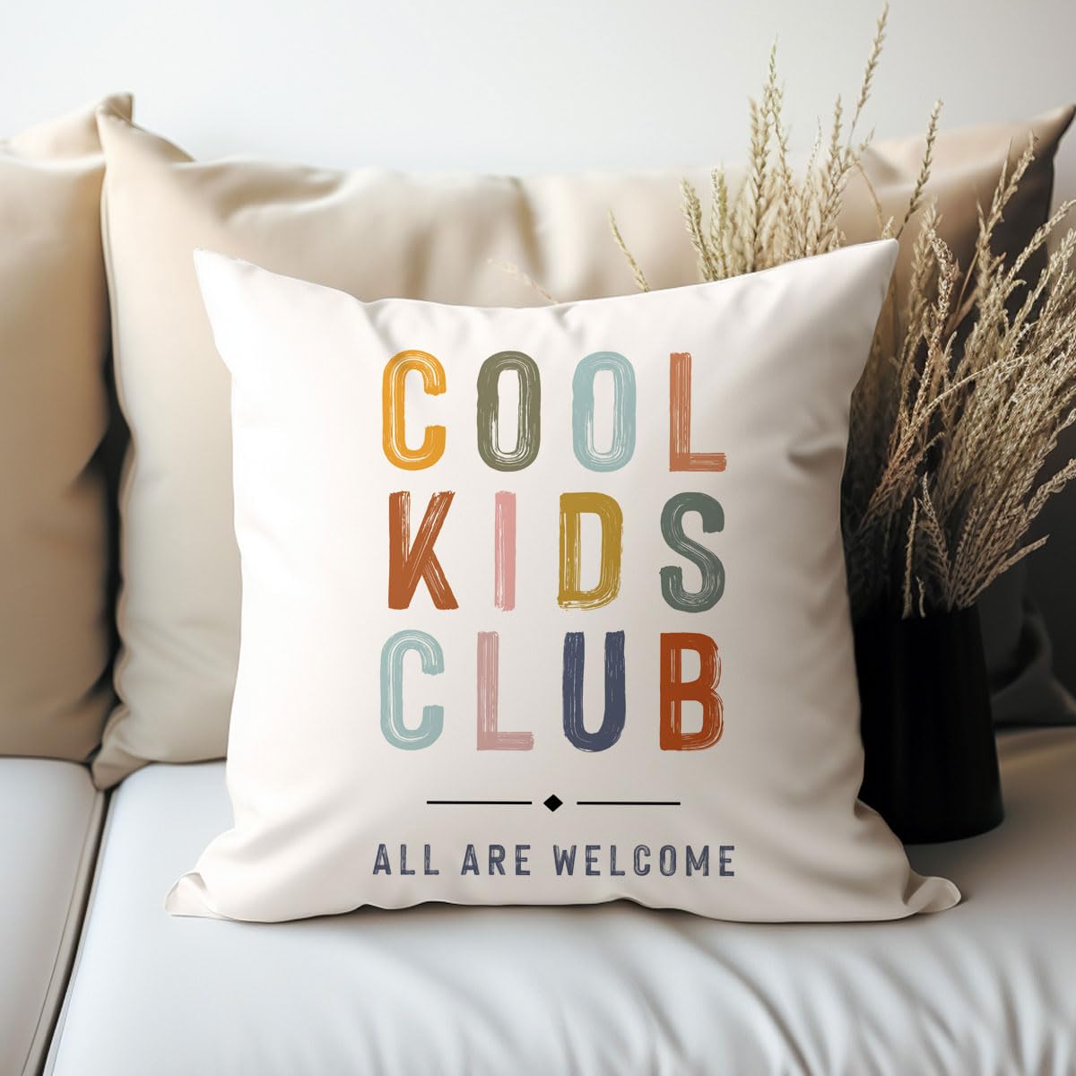 Club Pillow Cover, Kids Room Decor, Playroom Decor, Kids Room