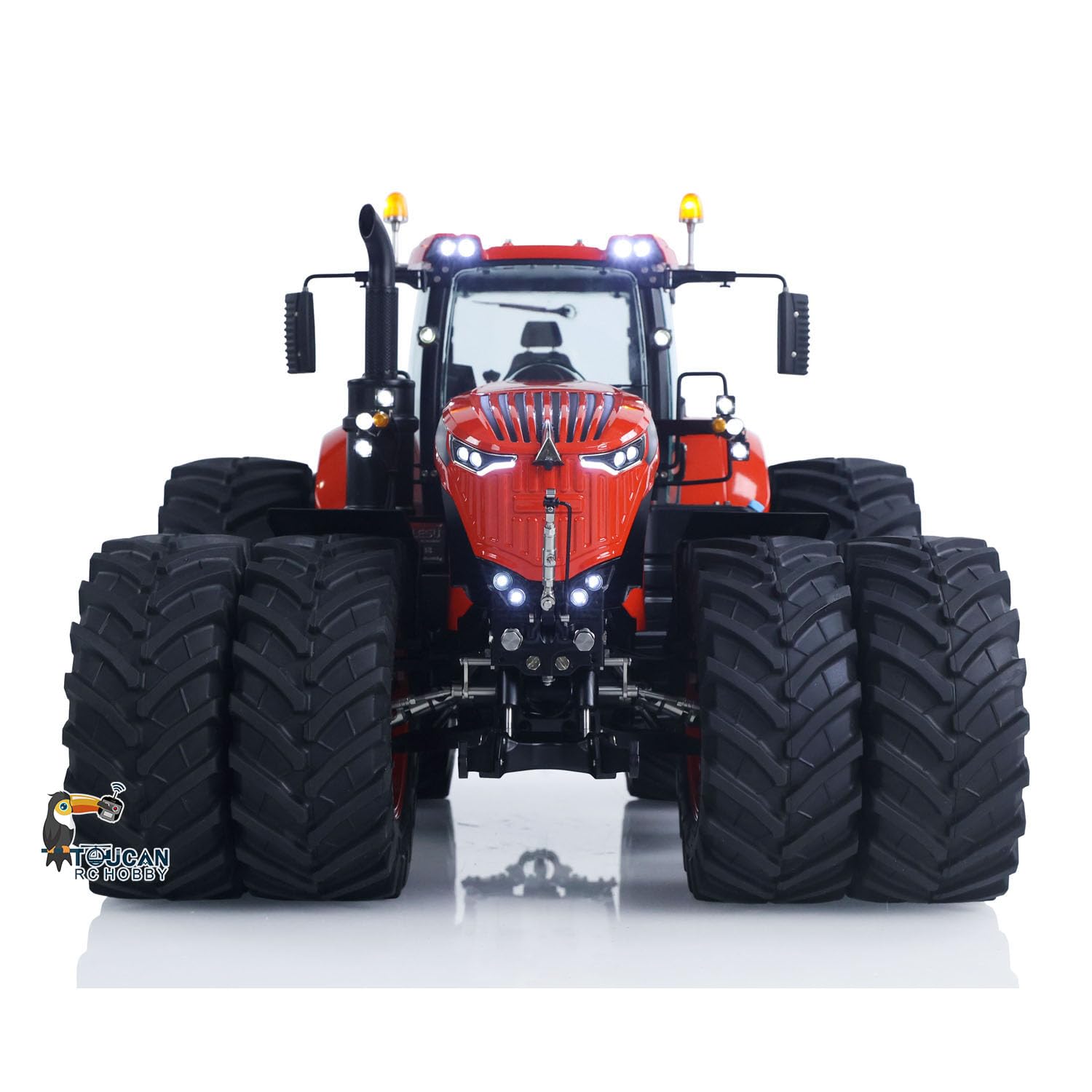 Metal 1/14 Hydraulic RC Tractor Model 4x4 Agricultural Vehicle Double Wheels