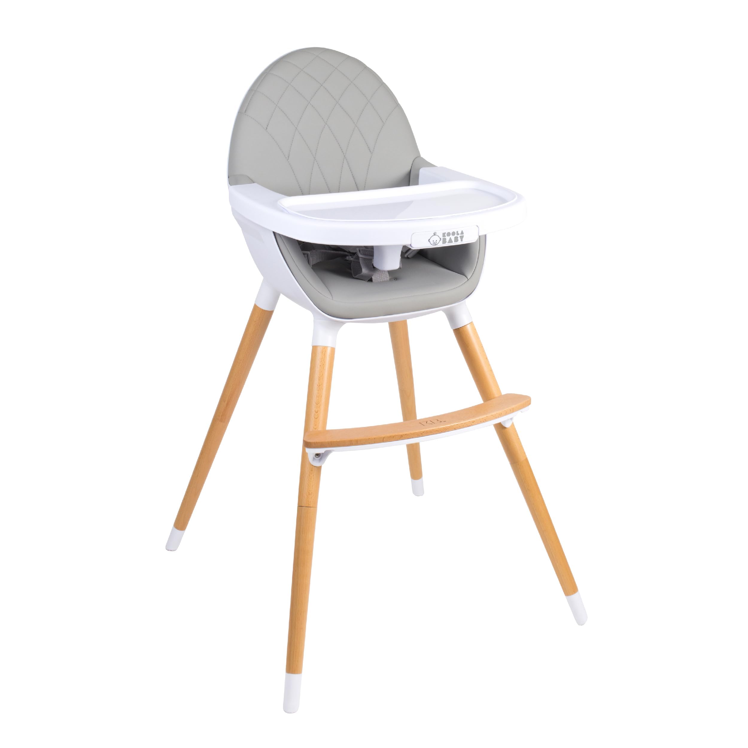 Convertible Wooden High Chair with Adjustable Height