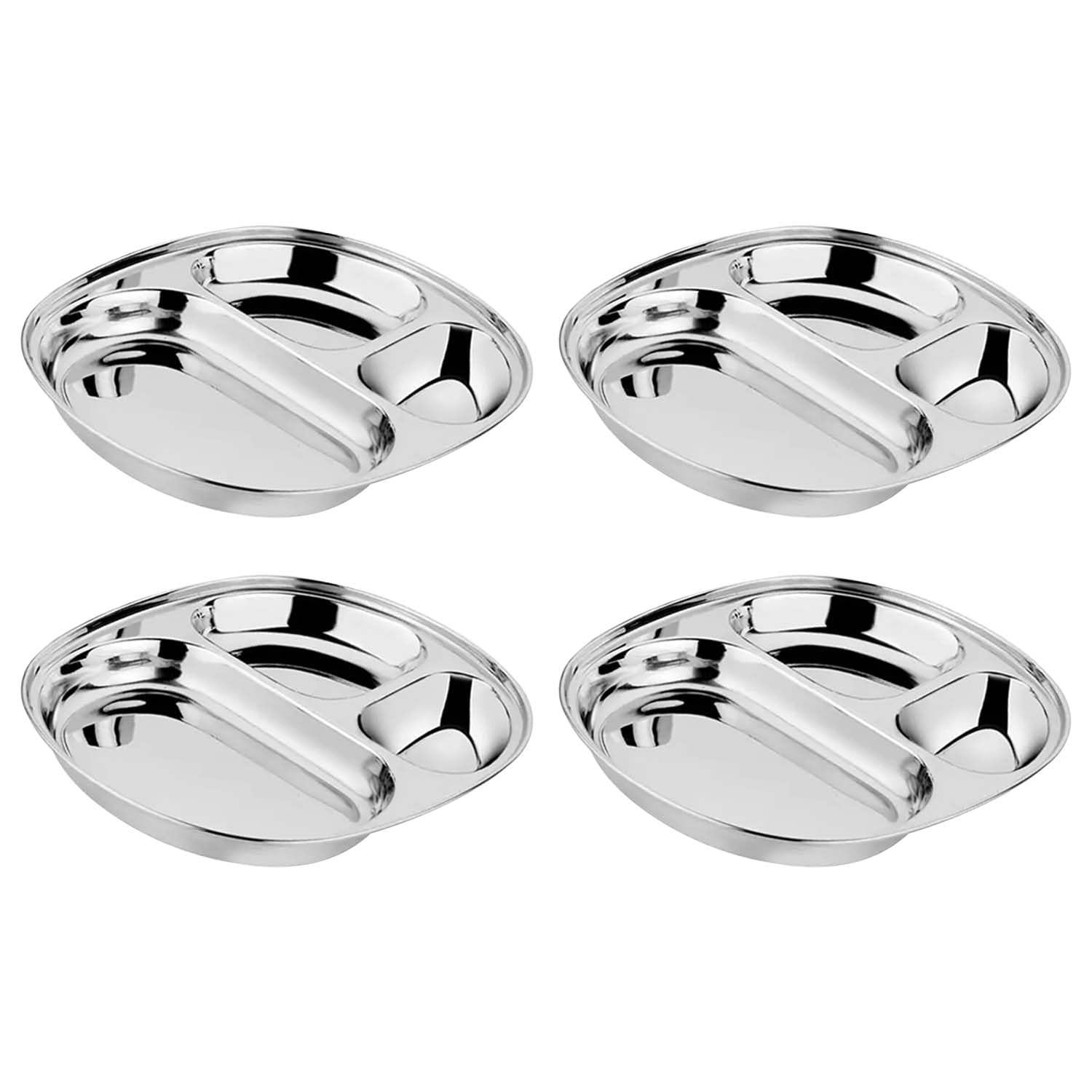 Steel Plates for Kids - Divided Plates for Toddlers