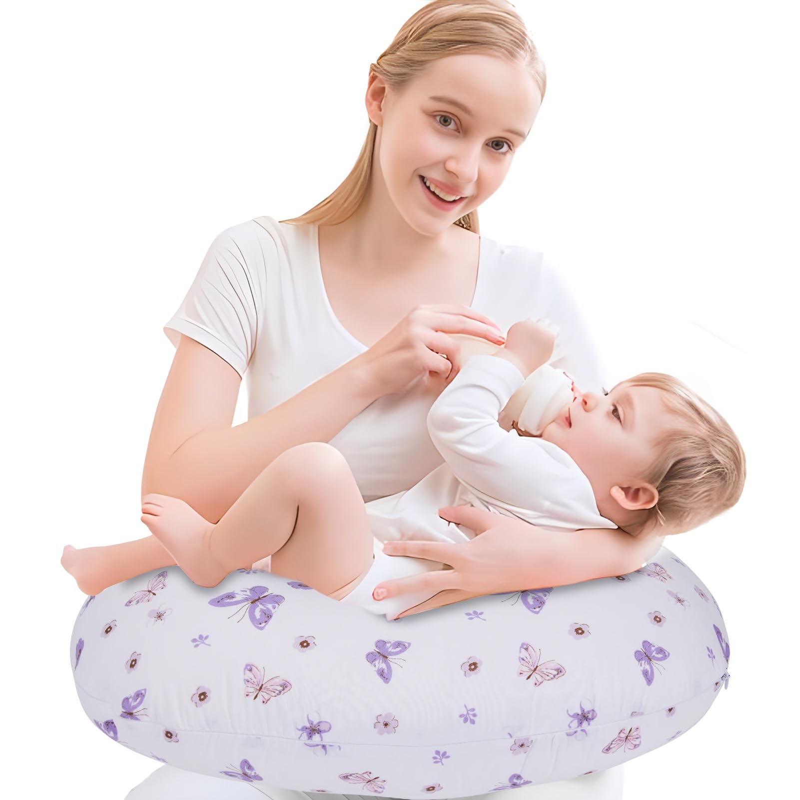 Nursing Pillow for Breastfeeding, Breathable Breast Feeding Pillow and Positioner
