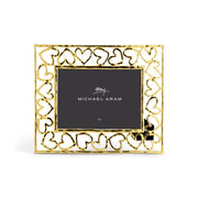 Gold Golden Heart Photo Picture Frame Holds 5x7 Photo