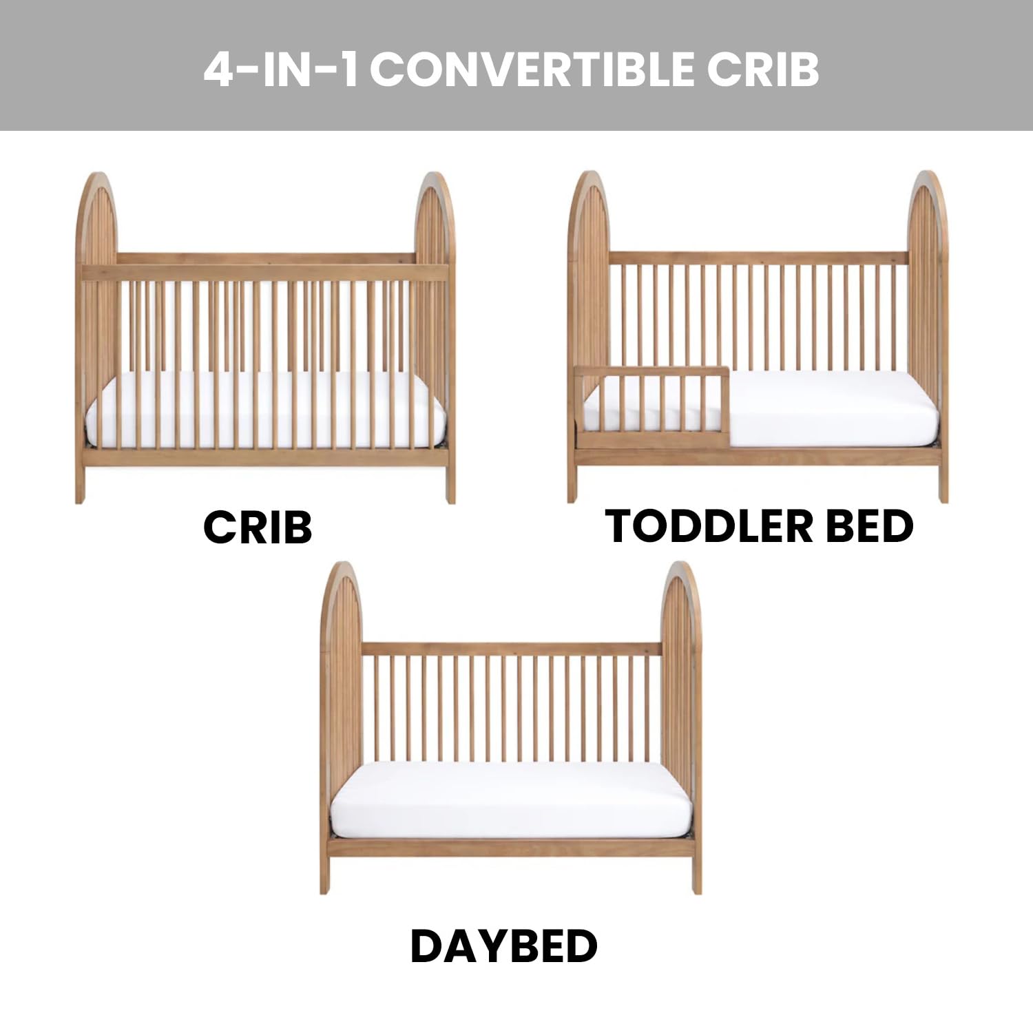 3-in-1 Convertible Island Crib