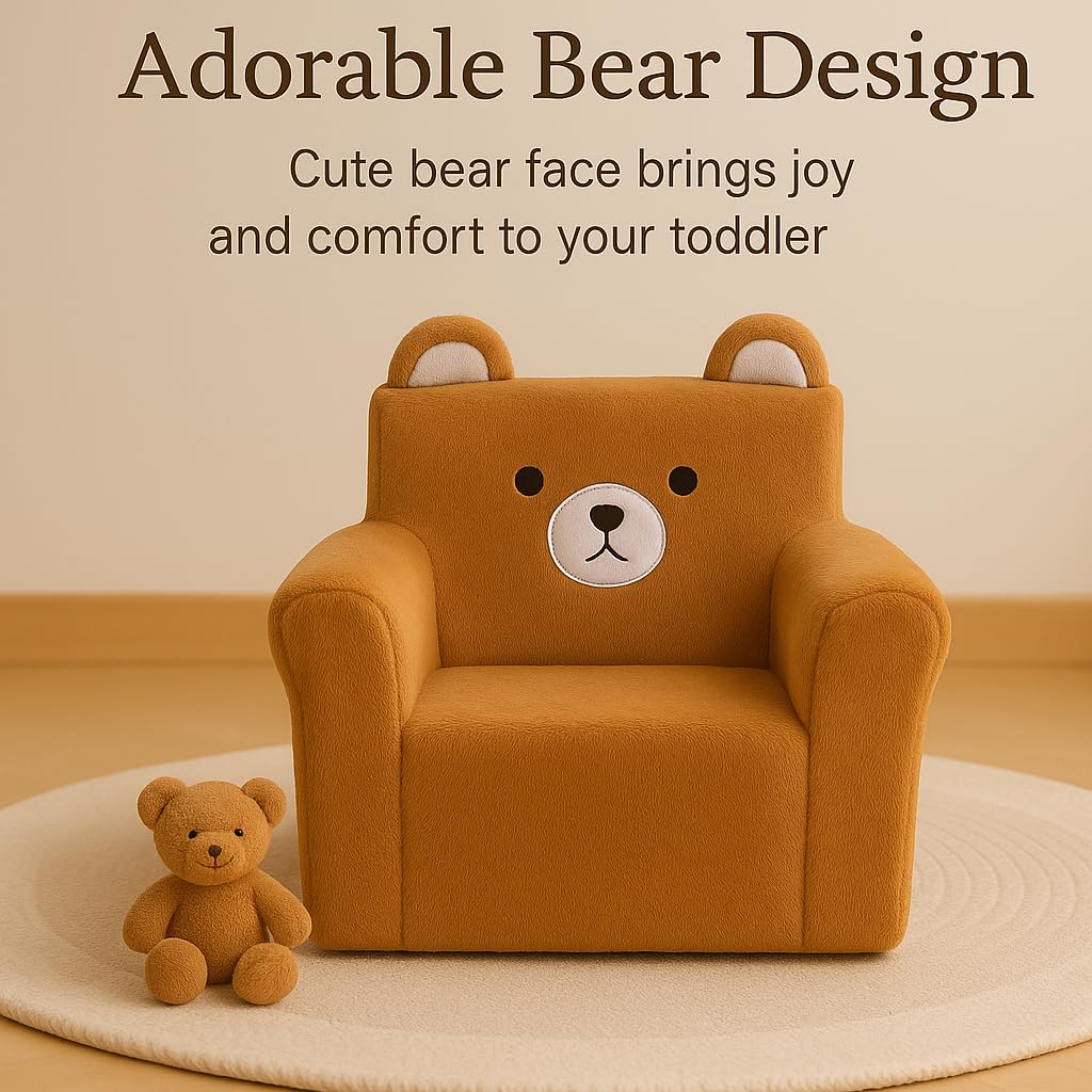 Toddler Foam Chair with Faux Fur
