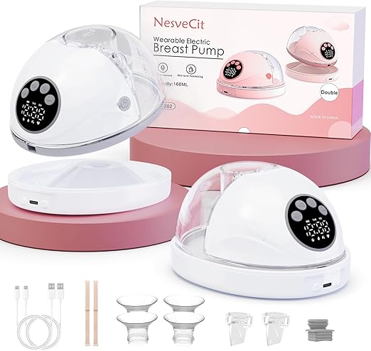 Heated Wearable Breast Pump, Electric Hands-Free Breast Pump