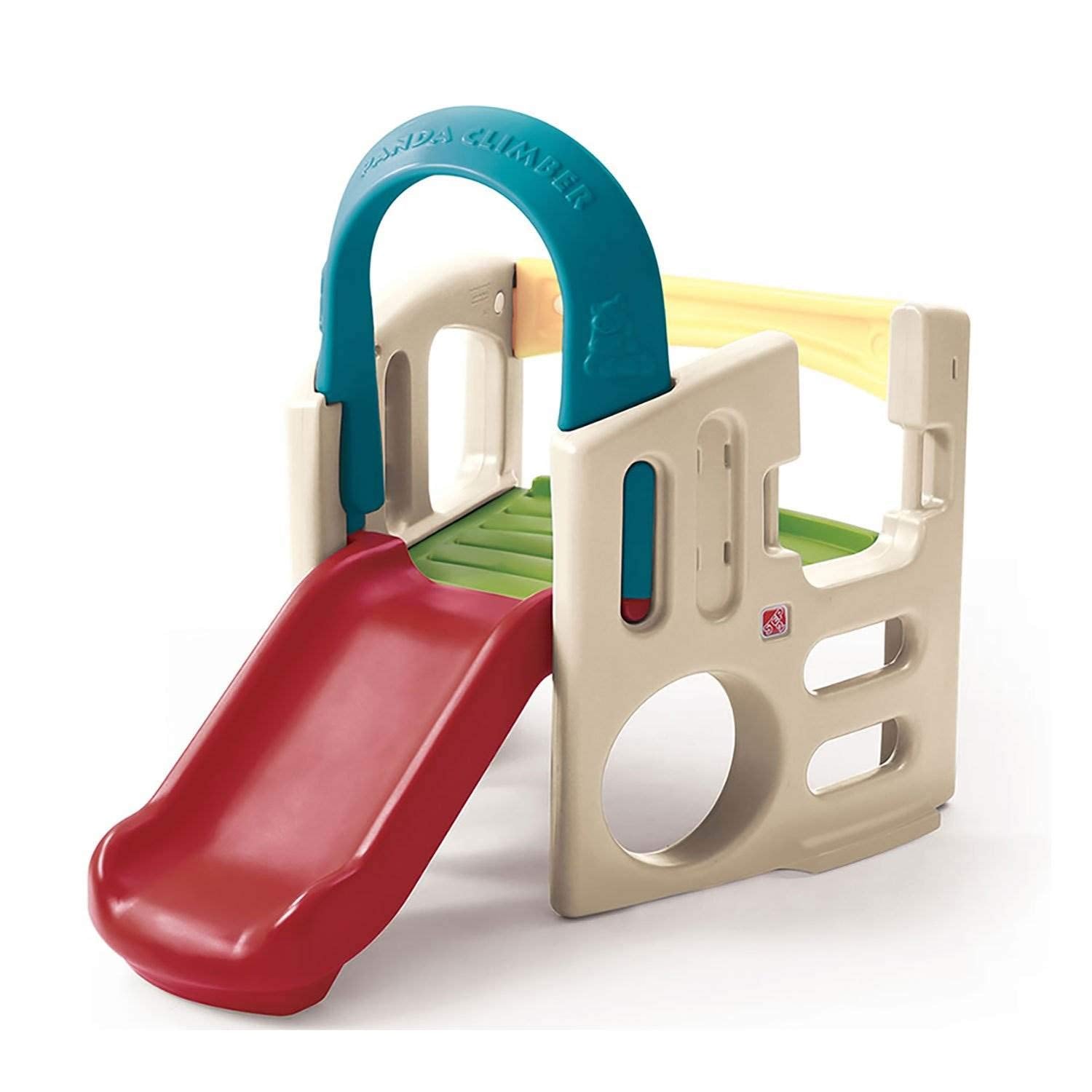 Panda Climber | Outdoor Toddler Activity Playset, Tan/Red/Yellow/Blue