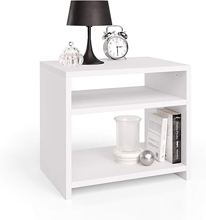 Martino Nightstand, Concrete Effect, Grey, 17.7" x 13" x 15.7 "