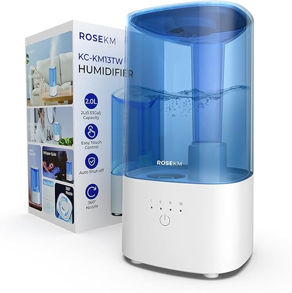 Humidifiers for Bedroom, Top Fill 2.5L Cool Mist Humidifiers for Large Room