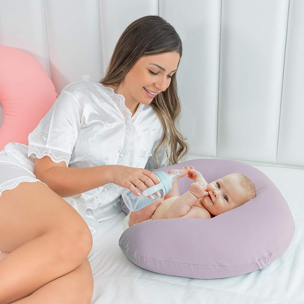 Pillow with 2 Covers, Feeding Pillows for Breastfeeding,