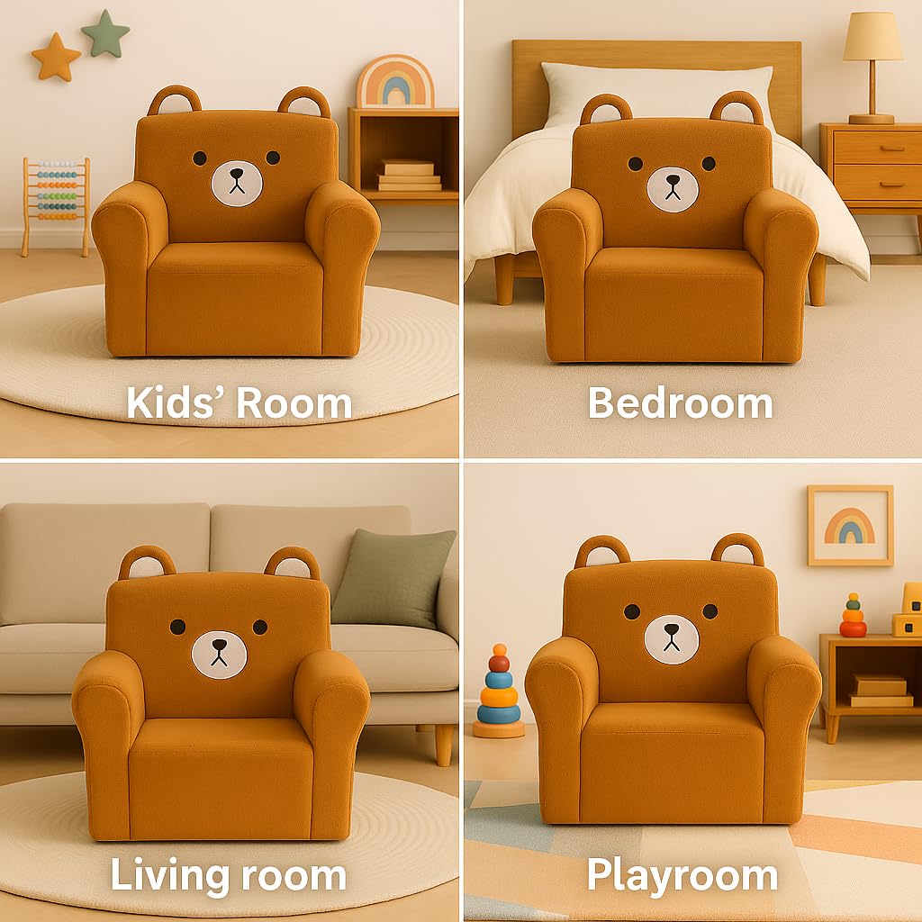 Toddler Foam Chair with Faux Fur