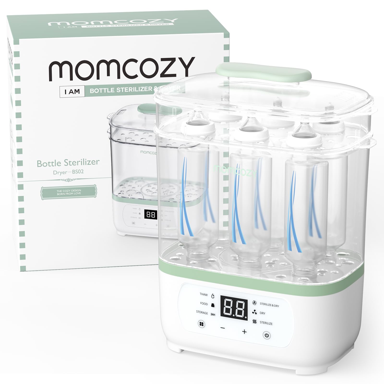 Bottle Sterilizer and Dryer, 8-in-1 Electric Steam Baby Bottle Sterilizer