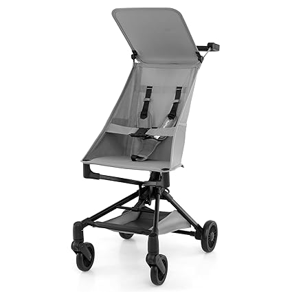 Compact Travel Stroller for Airplane with Easy One-Hand Fold