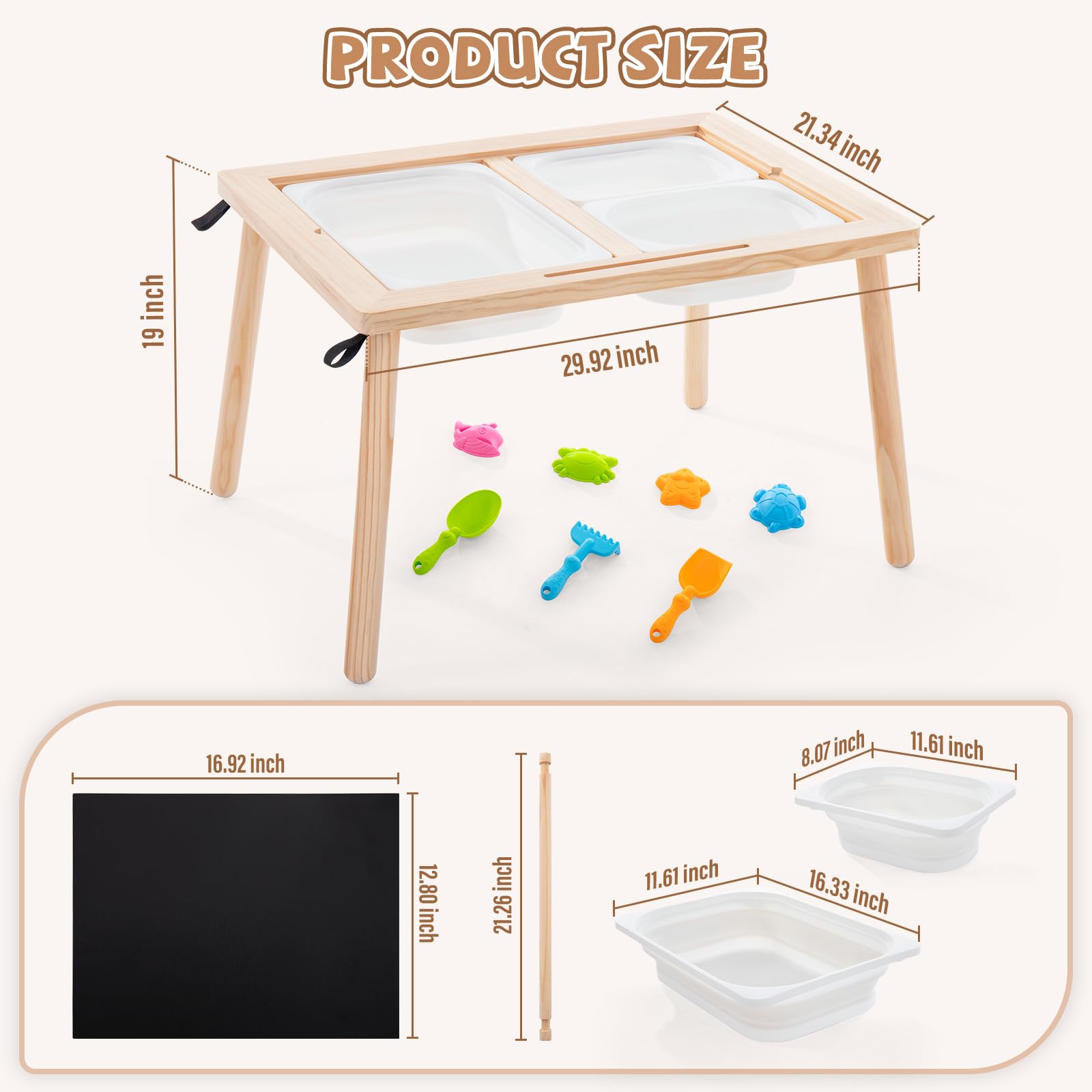 Sensory Table for Toddlers with Storage Bins