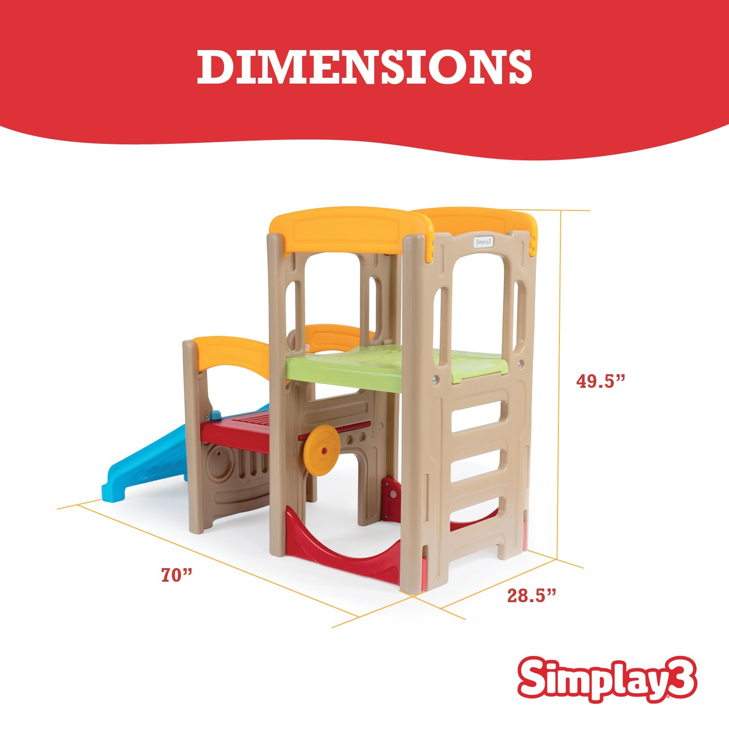 Indoor Outdoor Climber and Slide Playset for Toddlers