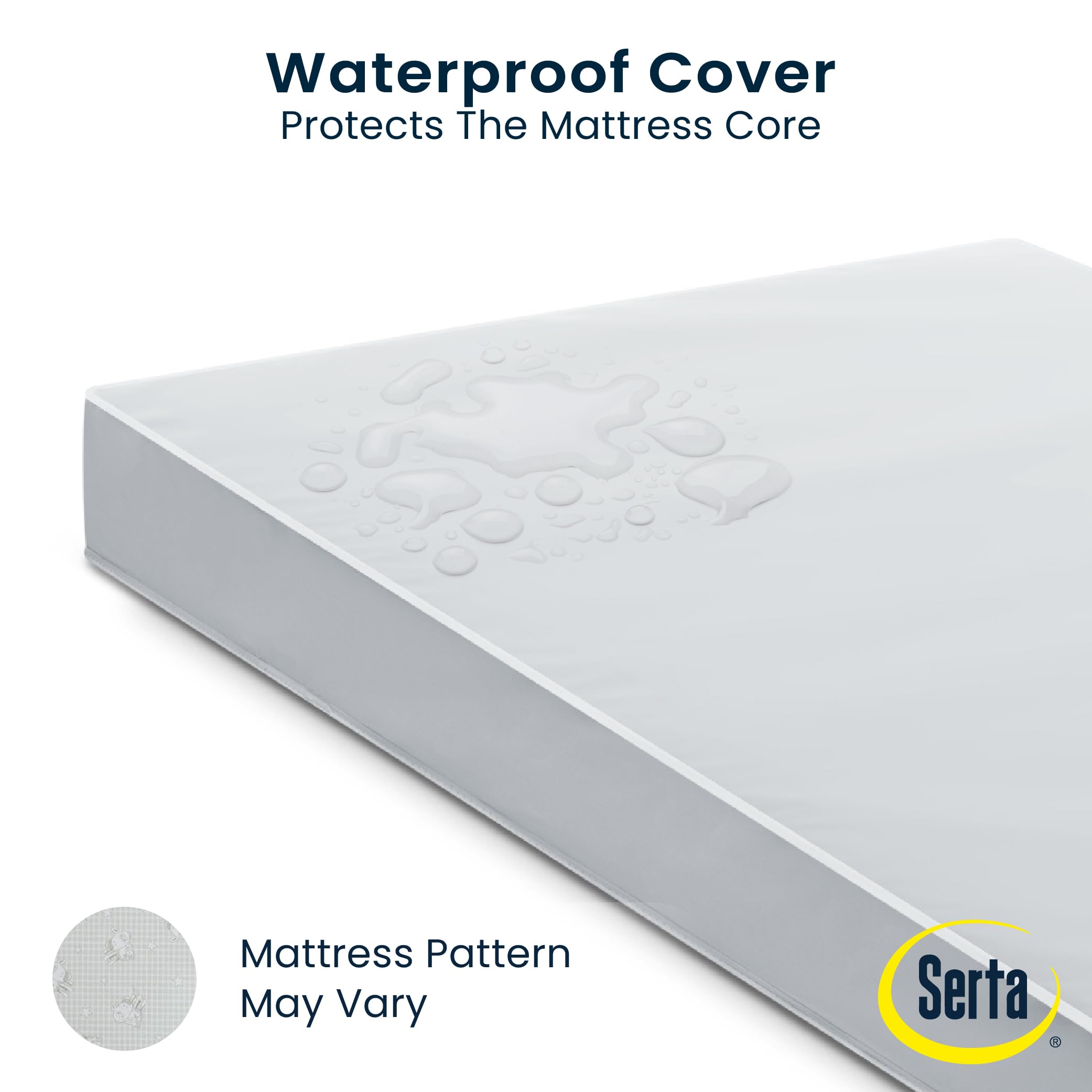Dual Sided Crib and Toddler Mattress Waterproof Hypoallergenic