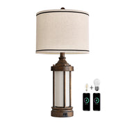 25'' Table Lamp for Living Room Bedroom Farmhouse Metal Lamps