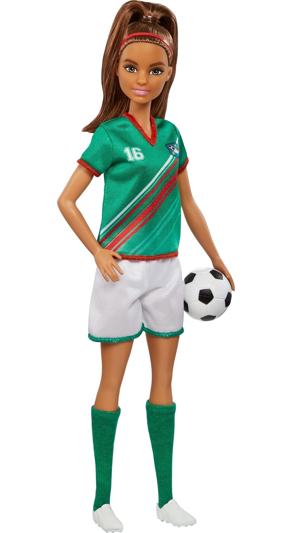 Careers Fashion Doll & Accessory, Soccer Player with Brunette Ponytail